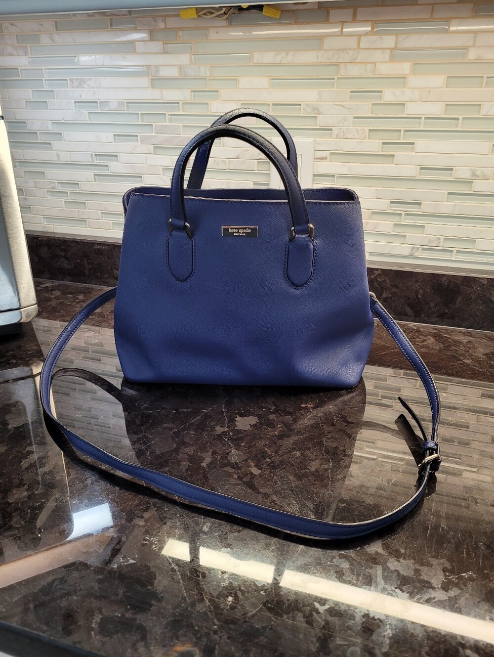 KATE SPADE SACHEL BAG IN NAVY ROYAL BLUE.SMALL SIZE